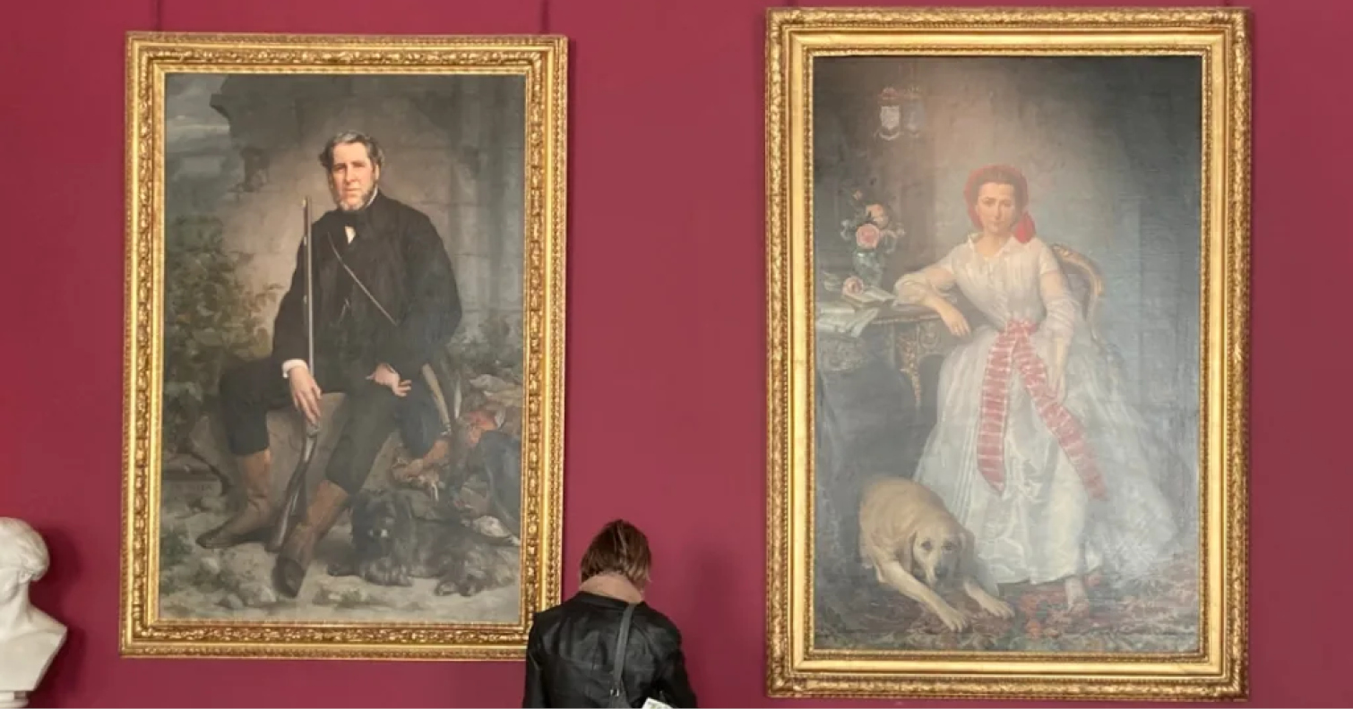 Painting portraits of John and Josephine Bowes, The Bowes Museum